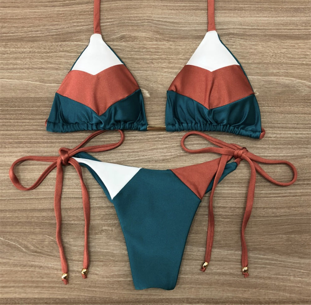 Floral Print Bikini Set Women Two Piece Swimsuit Tropical Beach