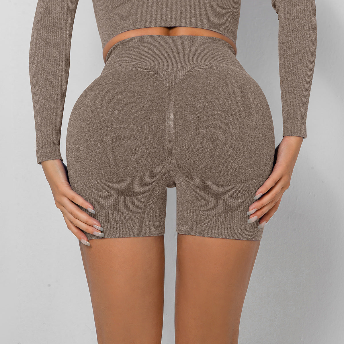 Leggings deportivos de cintura alta, pantalones cortos deportivos y de fitness