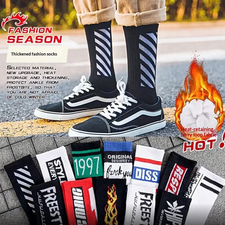 Calcetines térmicos extra gruesos para hombre para otoño e invierno
