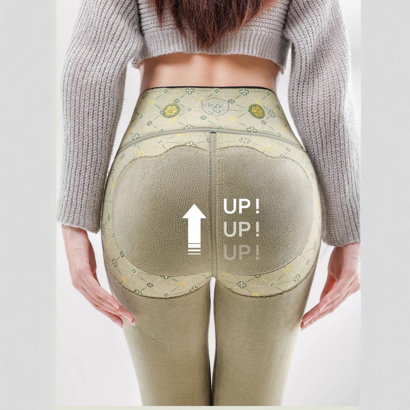Leggings de yoga adelgazantes para levantamiento de glúteos, con forro polar, para otoño e invierno