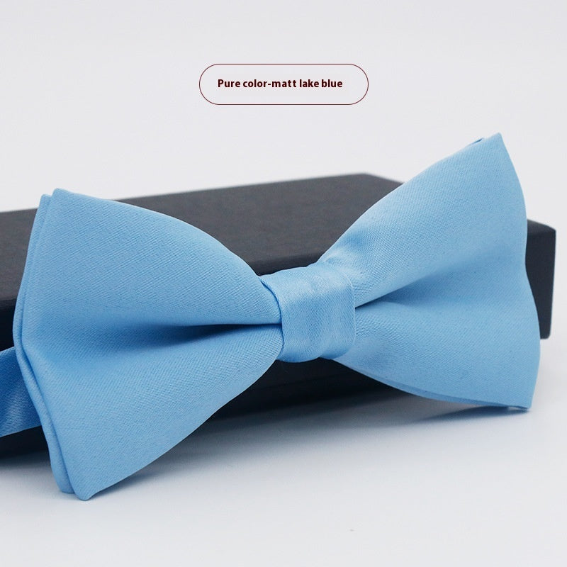 Corbata de lazo para novio, de color liso, para boda, negocios, informal, para hombre