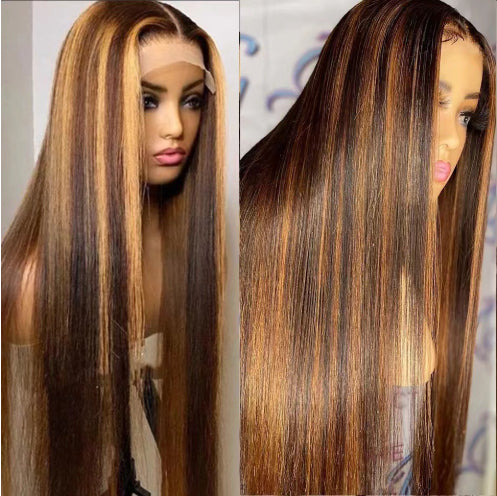 Pelucas de mujer de color, de longitud media y cabello liso