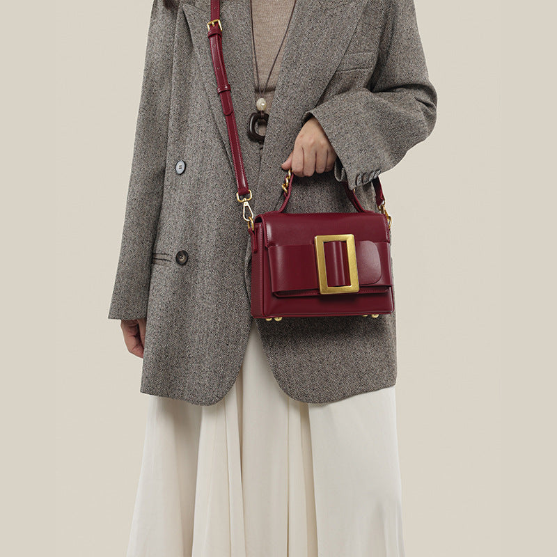 Bolso bandolera elegante de charol de alta gama para mujer