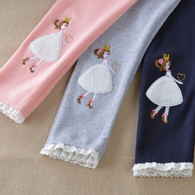 Leggings Pantalones de algodón para niñas tallas medianas y grandes