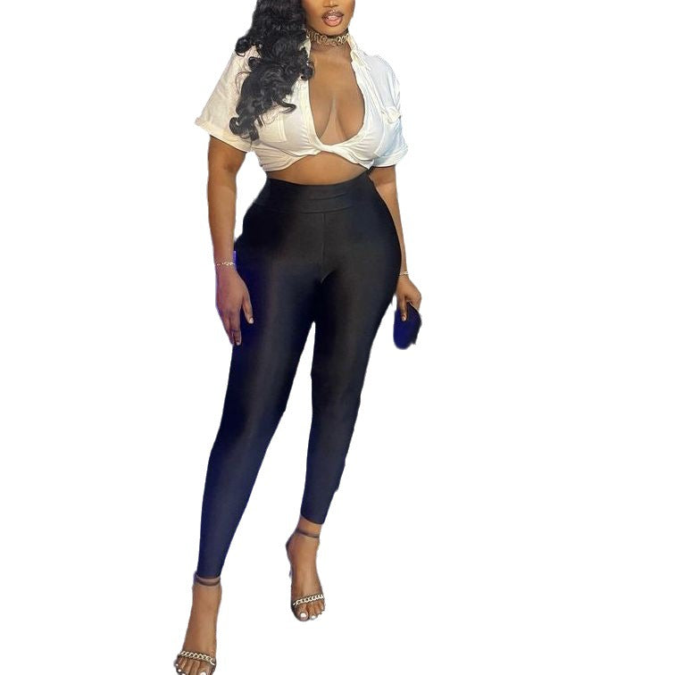 Leggings deportivos casuales de cintura alta para mujer