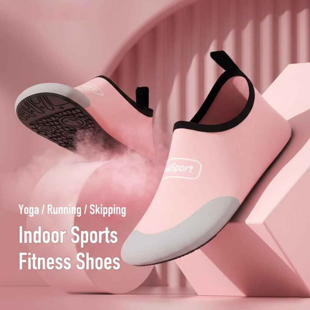 Zapatillas de deporte descalzas para interiores, suela suave, antideslizantes, para entrenamiento de yoga, silenciosas, con cuerda para correr, para hombres, mujeres y niños.