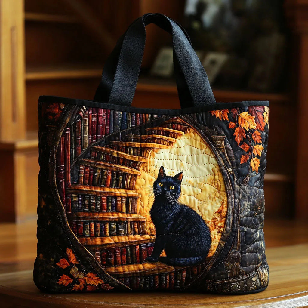 Bolso tote creativo de gran capacidad con impresión digital y bordado acolchado.