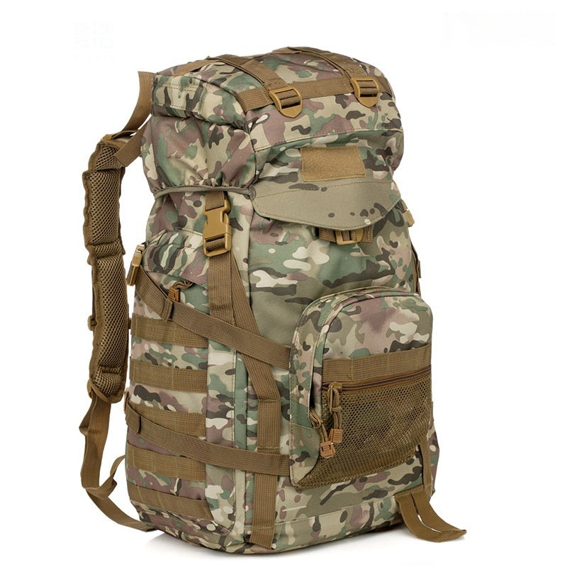 Mochila de camuflaje de 60 l para camping, senderismo, viajes y ciclismo.