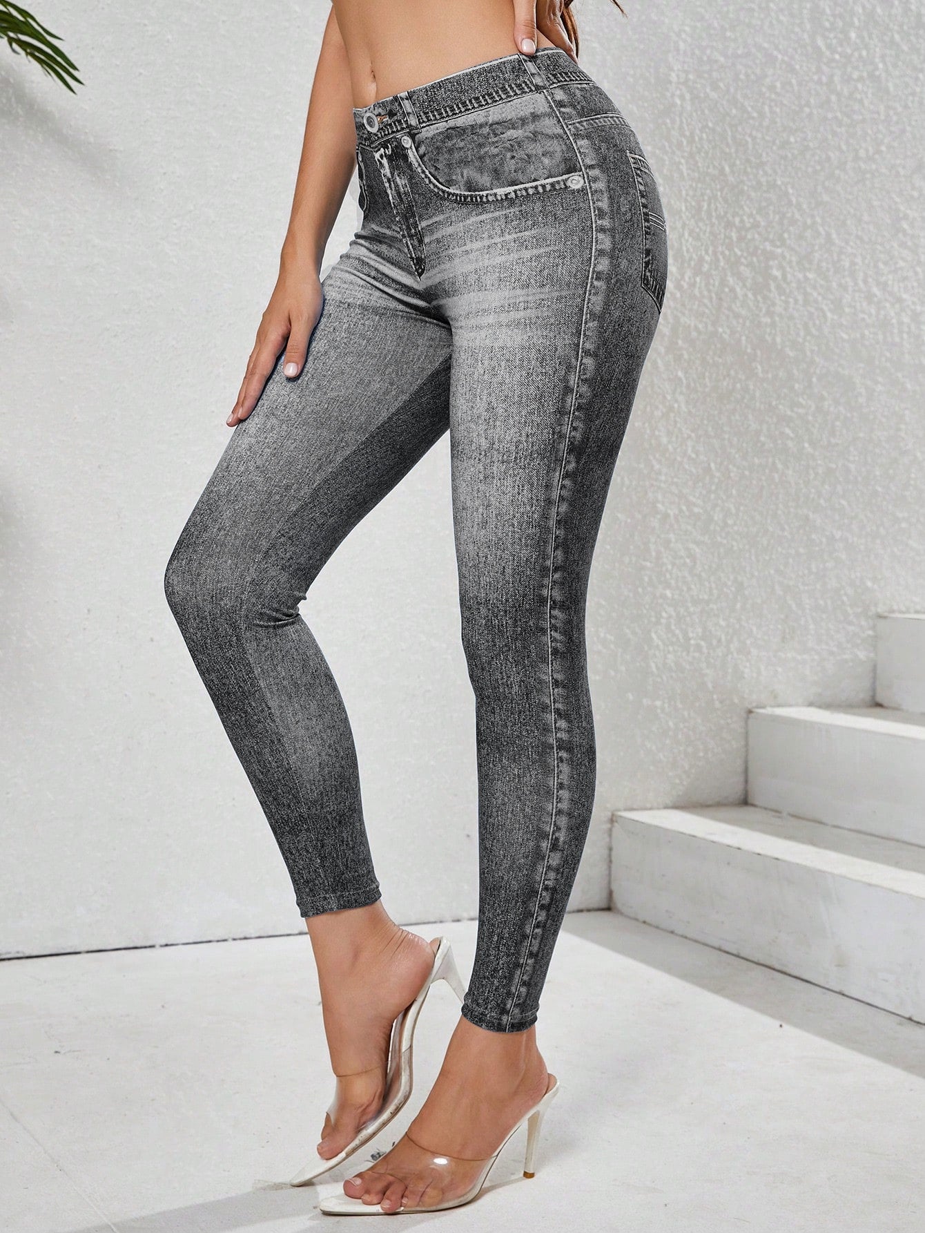 Retro High Elastic Tights Hip Lifting Yoga Trousers