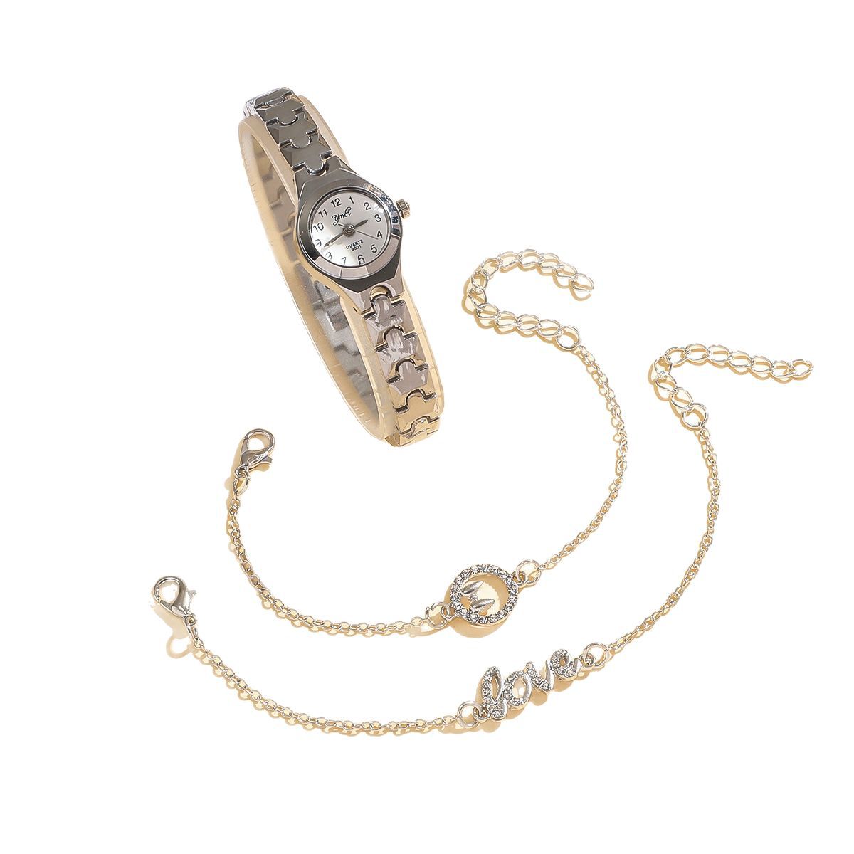 Reloj de pulsera de acero de moda para mujer.