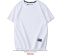 Drop-Shoulder Pure Cotton Short-Sleeve Unisex Solid-Color Blank Shirt