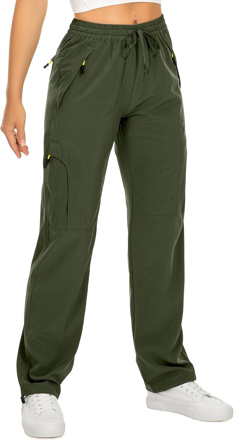 Pantalones de entrenamiento holgados de pierna recta con puños con cordón
