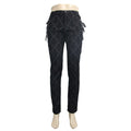Pantalones casuales gruesos de cintura alta estilo retro palaciego para hombre
