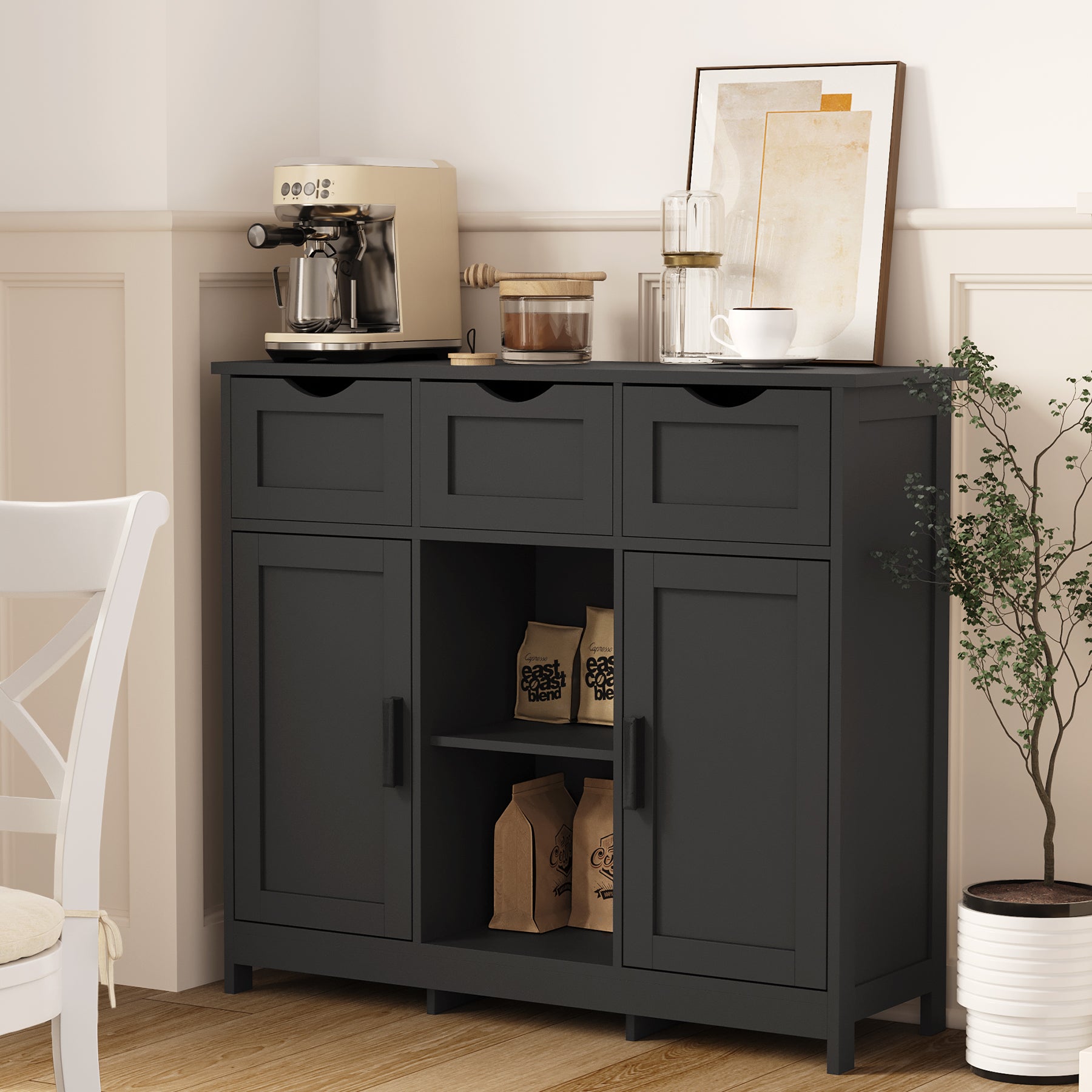 Mueble de almacenamiento, mueble de suelo de madera, mueble con cajones y estantes, para sala de estar, dormitorio, baño, decoración del hogar.