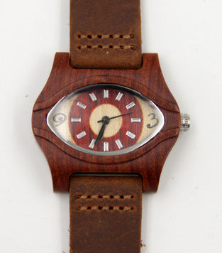Reloj de madera informal Qians: un reloj de sándalo de alta calidad con una esfera llamativa.