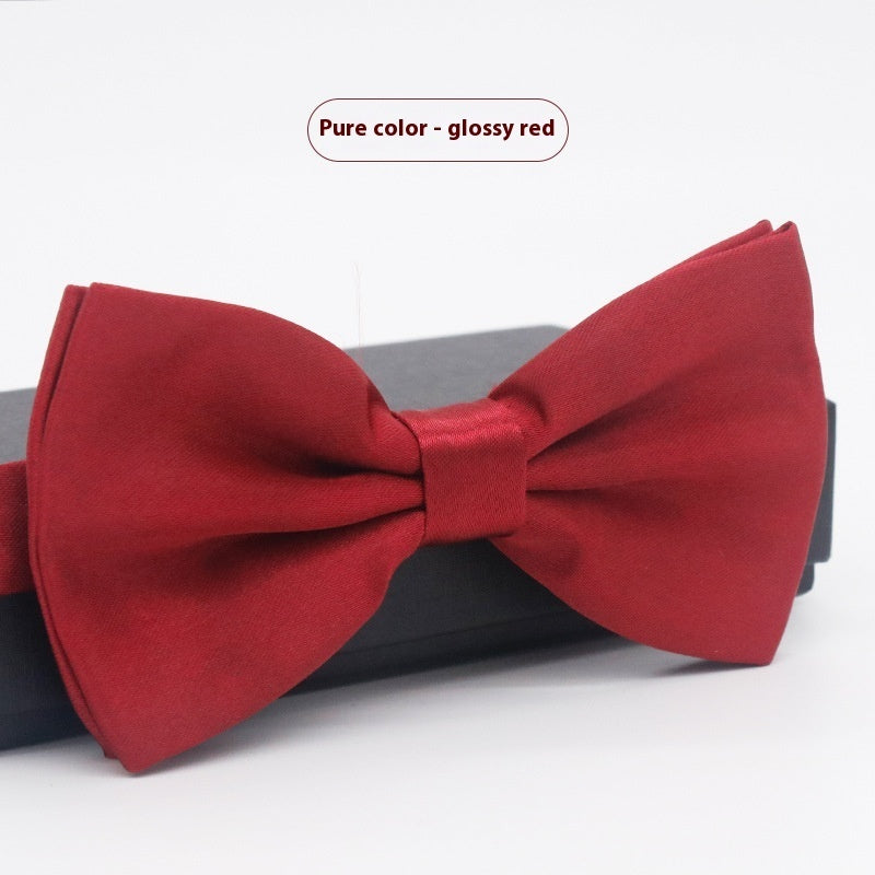 Corbata de lazo para novio, de color liso, para boda, negocios, informal, para hombre