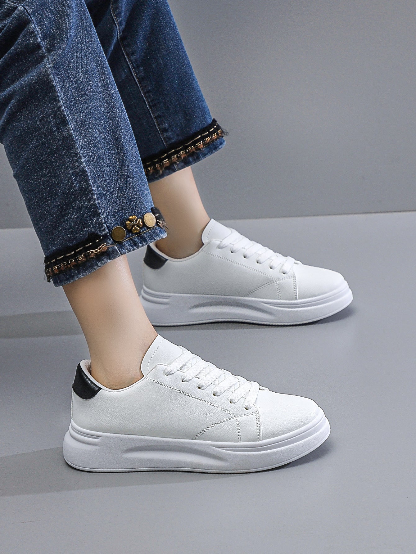 Zapatos deportivos casuales con plataforma para mujer