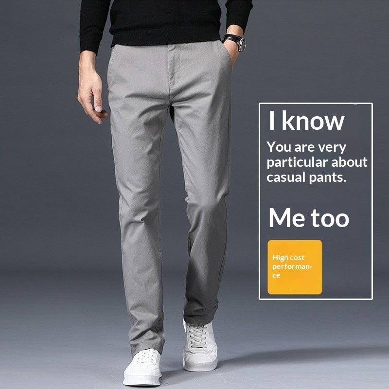 Pantalones casuales elásticos y holgados de corte recto para hombre