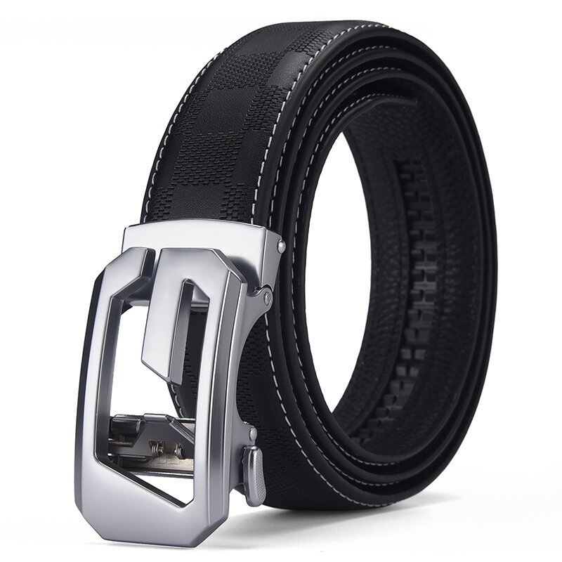 Cinturón de cuero para hombre con letras