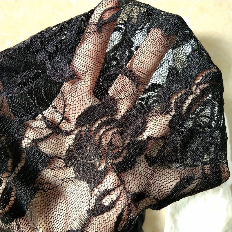 Autumn Sweet Lace Rose Hollow Leggings