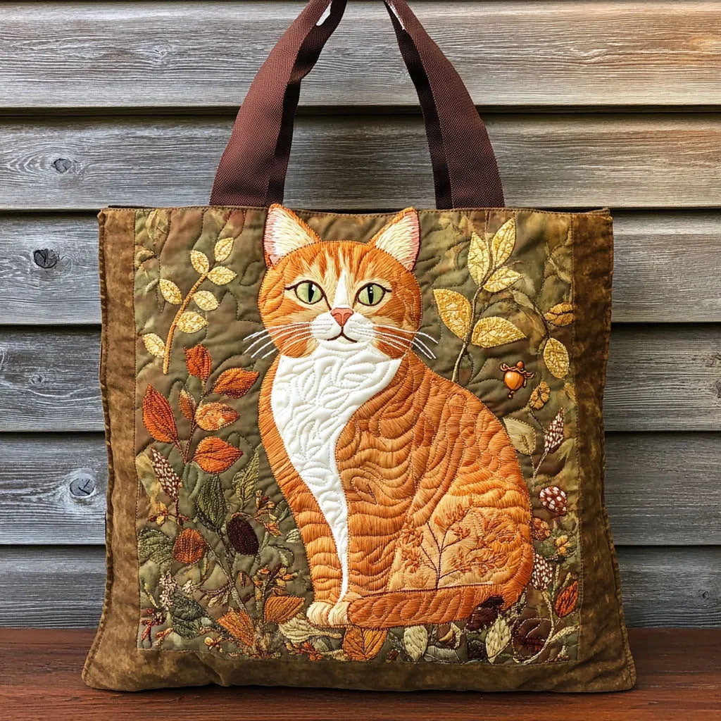 Bolso tote creativo de gran capacidad con impresión digital y bordado acolchado.