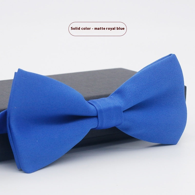 Corbata de lazo para novio, de color liso, para boda, negocios, informal, para hombre