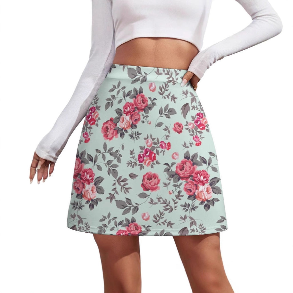 Falda estampada elegante de corte A para mujer