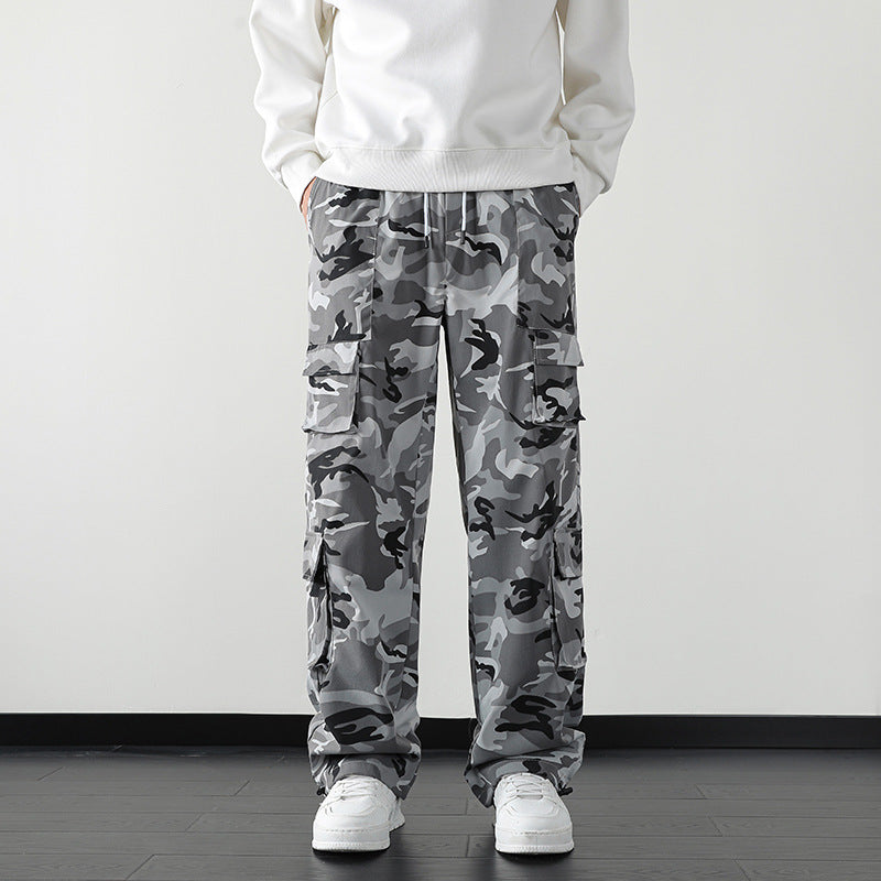 Pantalones de trabajo multibolsillos para hombre