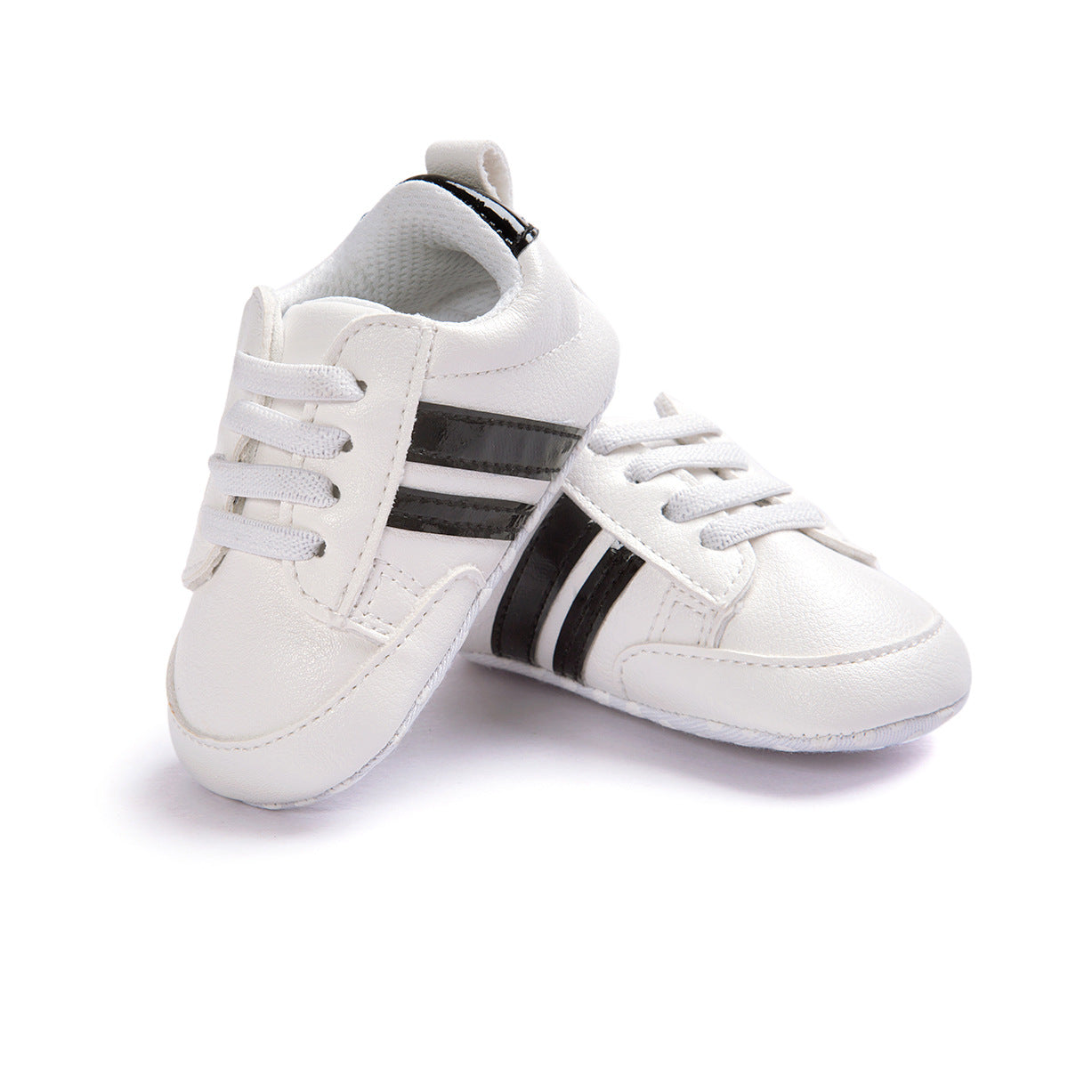 Mocasines para bebé niño y niña, de piel sintética, antideslizantes, suaves, para recién nacidos