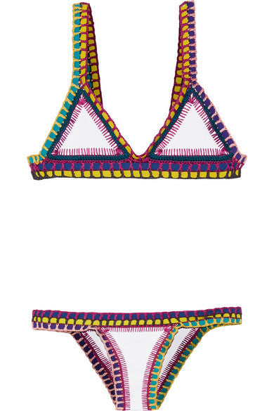 Hand-woven beach Bikini Women Two Piece Swimsuit Beach Vacation Summer