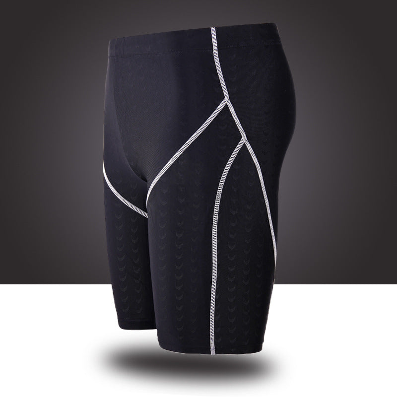 Traje de baño tipo bóxer de cinco puntos para hombre con diseño de piel de tiburón