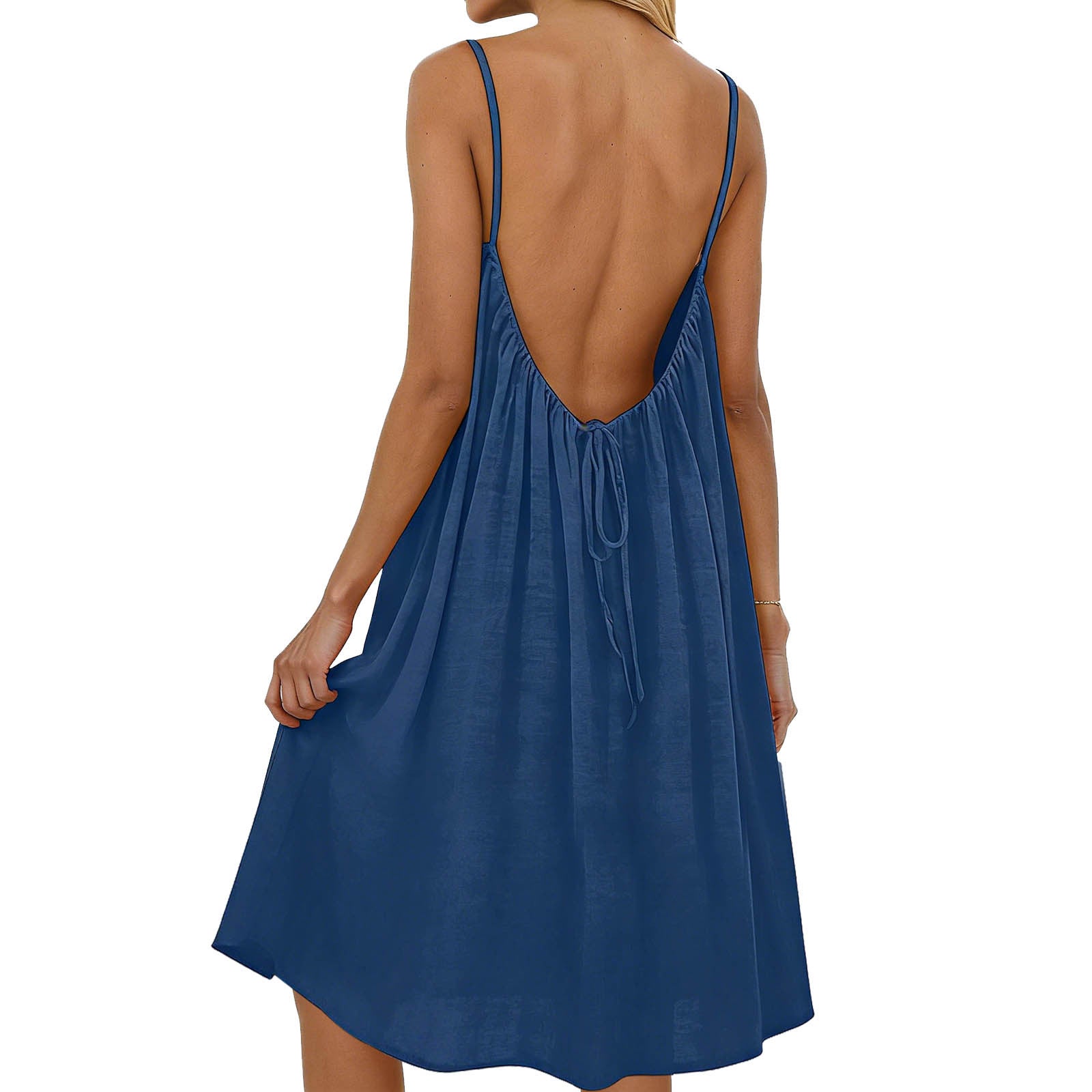 Vestido de lino y seda de hielo para mujer, tallas grandes, moda