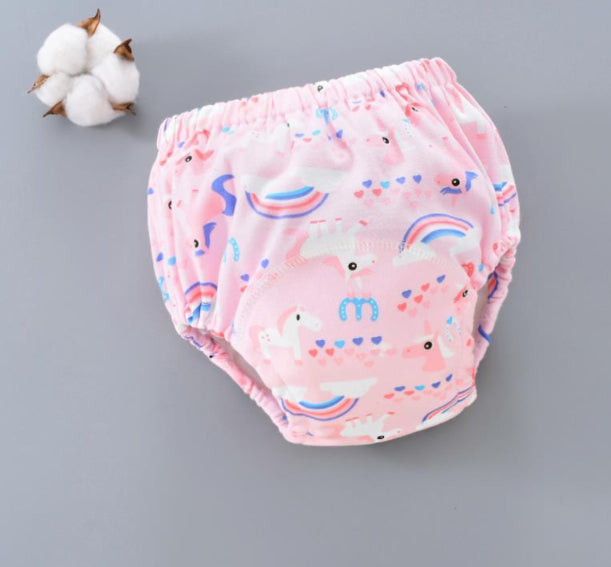 Pantalones de entrenamiento para bebé, lavables, de gasa de 6 capas, para cubrir pañales
