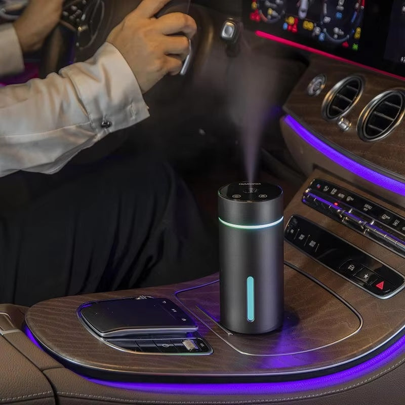 Humidificador portátil para coche, difusor de aceites esenciales de aluminio de 260 ml, ideal para el hogar y la oficina.