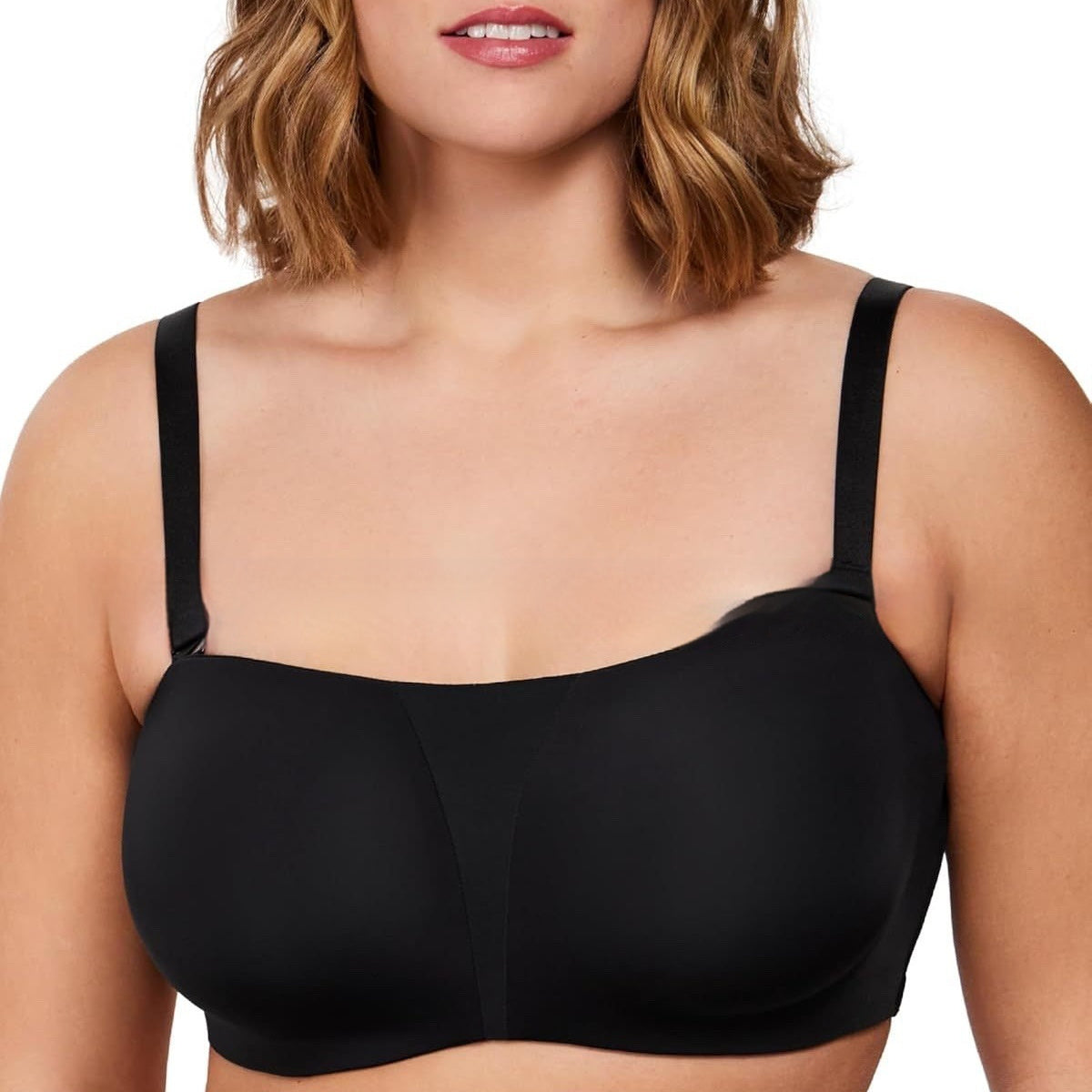 Sujetador sin tirantes para mujeres con busto grande, disponible en tallas de cobertura completa.