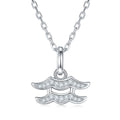 12 Zodiac Signs Aquarius Set With Top quality Moissanite Luxurious And Fashionable Light Luxury Trend Jewelry Silver Necklace Pendant Silver plated Platinum