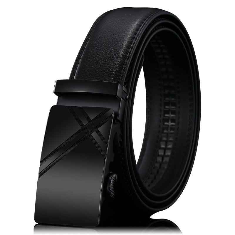 Cinturón de cuero genuino para hombre con hebilla automática