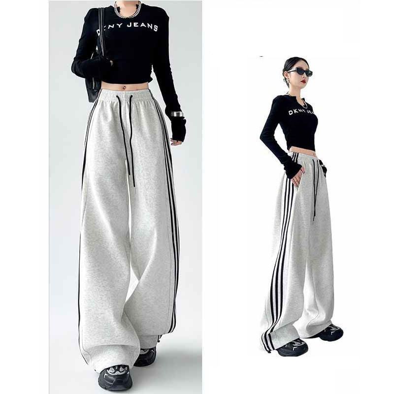 Pantalones deportivos casuales de pierna recta para mujer con un toque tecnológico