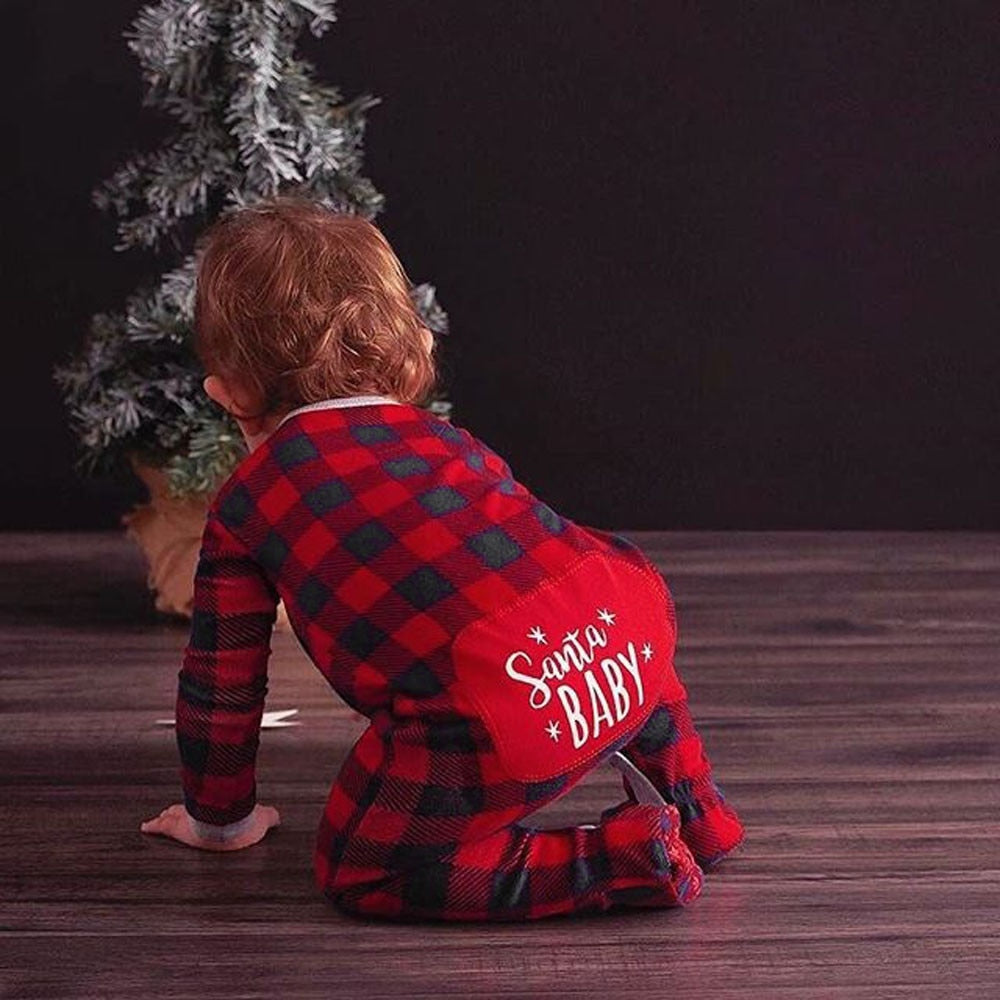 Mono con letras a cuadros para bebés, niños y niñas, ropa de invierno para bebés
