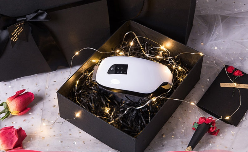 Masajeador de ojos con música Bluetooth, compresa caliente a presión de aire, ojeras, cuidado de los ojos