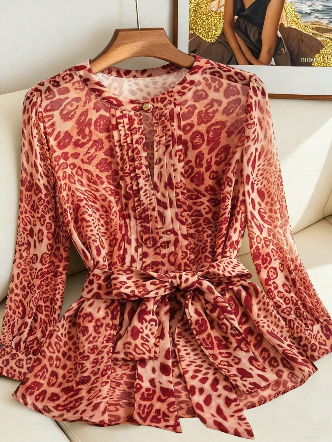 Loose-fit Chic Chiffon Blouse For Women