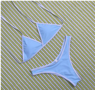 Sexy Plunge Bikini Set Women Push Up Two Piece Swimsuit Beach