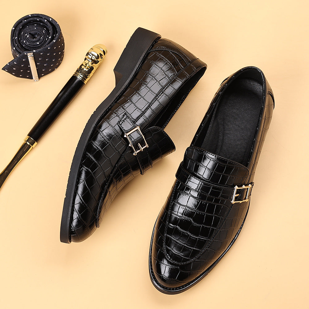 Zapatos casuales elegantes de cuero para hombre en tallas grandes