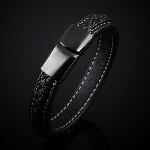 Pulsera de acero de titanio negro