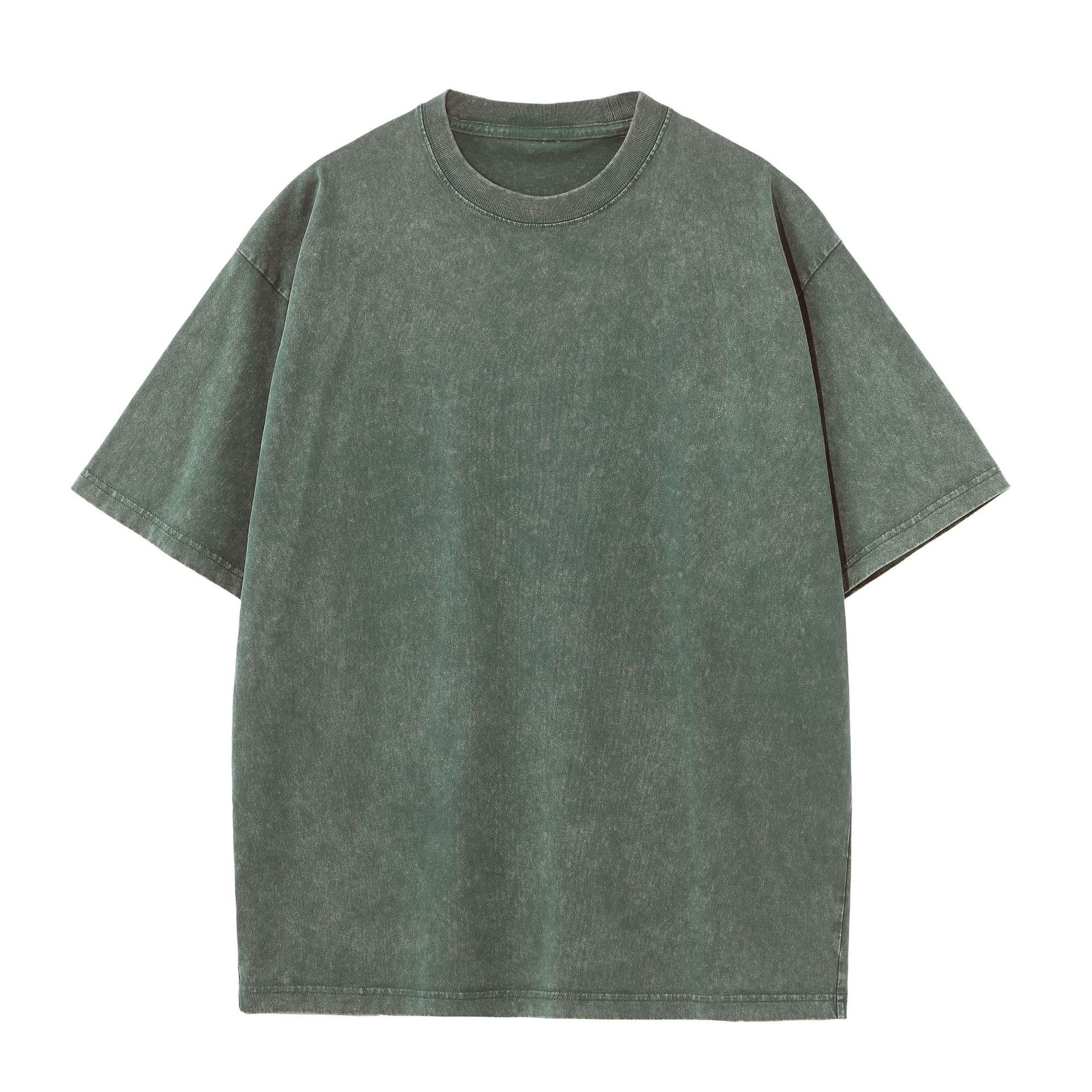 American-style Stir-fried Snowflake Batik Crewneck Short Sleeves