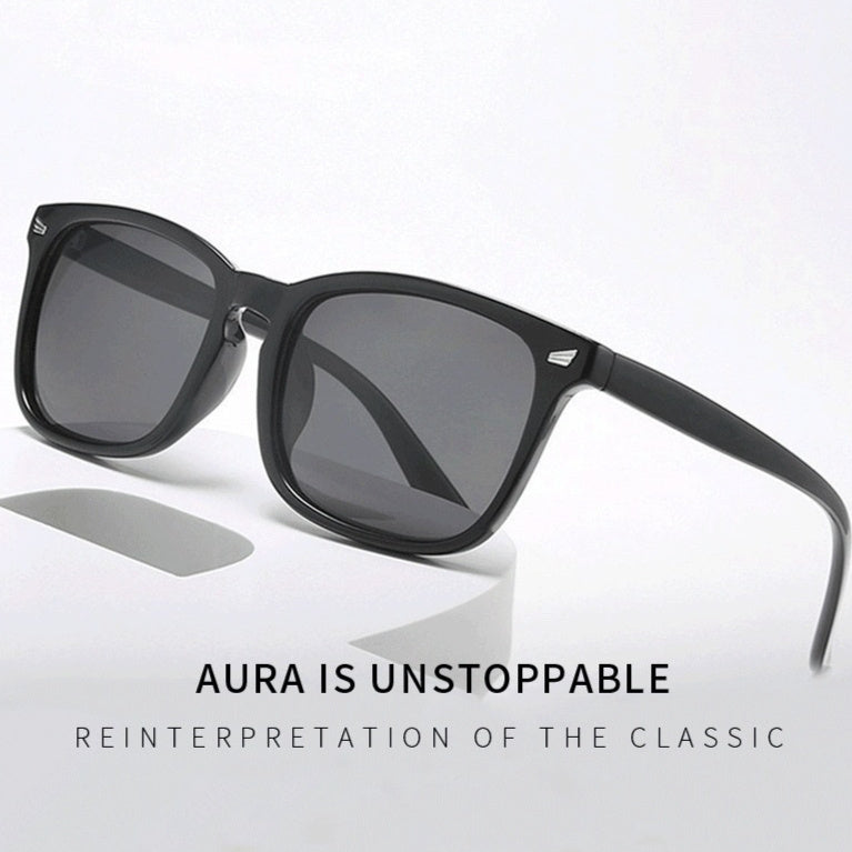 Gafas minimalistas para parejas con lentes polarizadas de alta definición para hombres y mujeres.