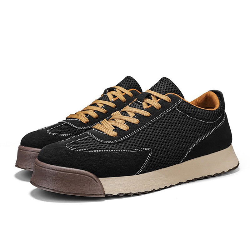 Zapatillas de running retro para hombre con suela gruesa para aumentar la altura