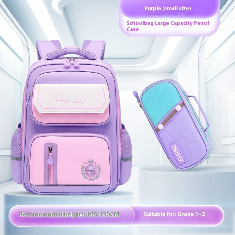 Mochila infantil con protección para la columna vertebral, impermeable, de tela Oxford de gran capacidad
