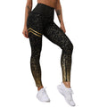 Sequined Printed Slim-fit Yoga Sports Pants For Women