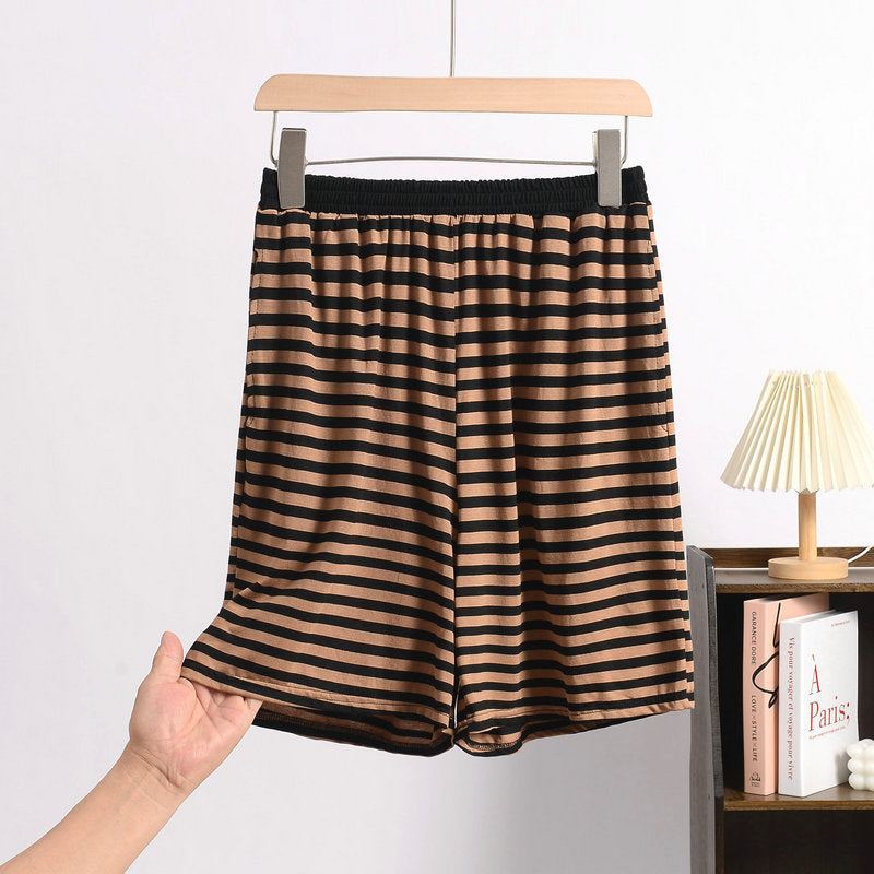 Japanese-style Loose-fitting  Wearable Large-size Bit-cotton Loungewear Pants